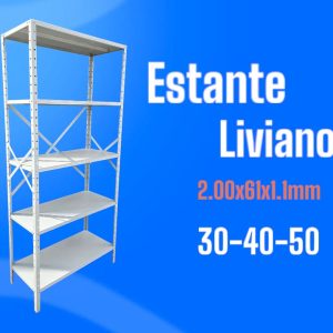 Estante Esqueletico Liviano 2.00x61x1.1mm x 0.92 mts de ancho